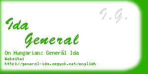 ida general business card