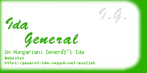 ida general business card